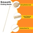 thumbnail image 4 of Aguja de tejer recta de bambú Uxcell de 4.5mm Tamaño US 7 de 13.8 pulgadas Agujas de tejer de madera, 4 of 4