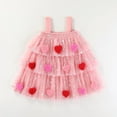 thumbnail image 2 of 2025 Summer Lovely Baby Girls Layered Tulle Toddler Princess Twirl Spaghetti Strap Dress Cami Tutu Sweet Sleeveless Flowers Printed Baby, 2 of 9