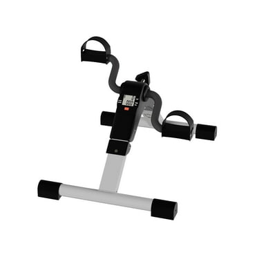 Under Desk Bike Pedal Exerciser with Calorie Tracker and Adjustable Resistance by Wakeman Fitness