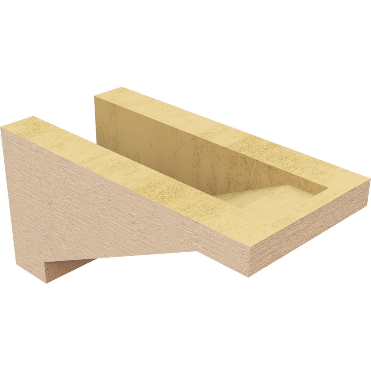4"W x 8"D x 4"H Wide Burlington Rough Cedar Woodgrain TimberThane Corbel, Primed Tan
