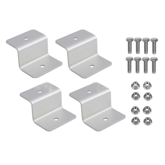 Eigraketly 4 piezas Panel Solar RV Truck Camper soporte en forma de Z soportes de montaje multifuncionales rejilla reemplazo parte Kit accesorio Herramientas y ferretería