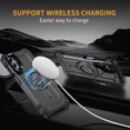 thumbnail image 4 of Designed for Samsung Galaxy A16 5G/4G Armor Case with Camera Cover Stand, Shockproof Protection, Support Magnetic Wireless Charger Rugged Cover for A16 5G/4G, Support Car Magnetic Holder - Gray, 4 of 7