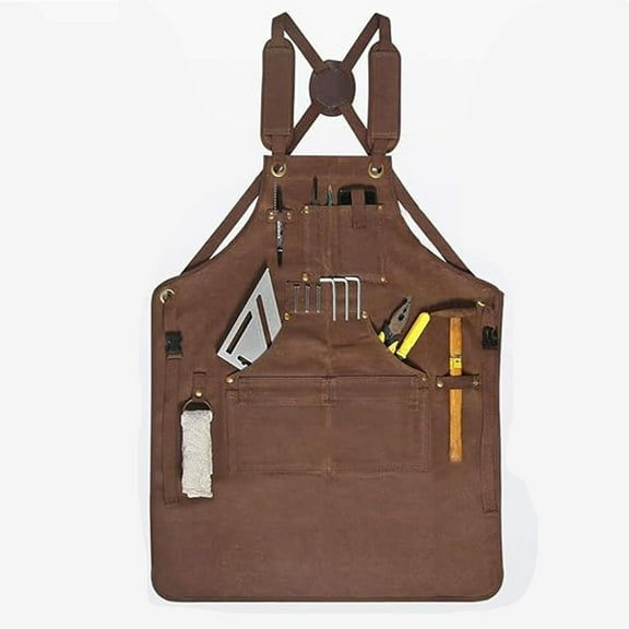 Woodworking Apron for Men, Apron Canvas Work Apron with 9 Tool Pockets, Heavy Duty Wood Working