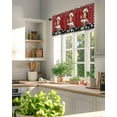 thumbnail image 3 of Kitchen Chef Valances for Windows Knife And Fork Food Red Black White Plaid Valance Rod Pocket Light Filtering Short Window Treatments Curtains for Kitchen Bathroom Living Room Bedroom, 42 x 18 Inch, 3 of 7