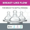 thumbnail image 5 of Chicco Duo 100% Silicone Intui-Latch Baby Bottle Nipple with Anti-Colic Valve, Skin-Like Texture and Breast-Like Flow, Stage 1 - Slow Flow, 2pk, 0+ Months  - Clear, New, 5 of 7