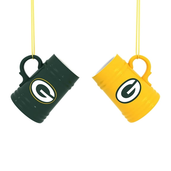 Green Bay Packers Two-Pack 3" Mini Stein Ornament Set