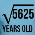 thumbnail image 3 of CafePress - 75 Years Old Square Root T Shirt - Fitted T-Shirt, Vintage Fit Soft Cotton Tee, 3 of 4