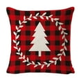 thumbnail image 2 of Anhility Christmas Decorative Throw Pillow Covers Farmhouse Soft Square Xmas Tree Reindeer Graphic Throw Pillow Covers for Home Sofa Bedroom Office Car, 18x18 Inch, 2 of 6