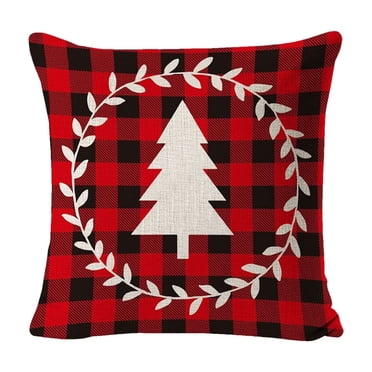 Tosleo Red Velvet Christmas Pillow Covers - Set Of 2, 18x18 Inches, Holiday Decor For Sofa & Bed