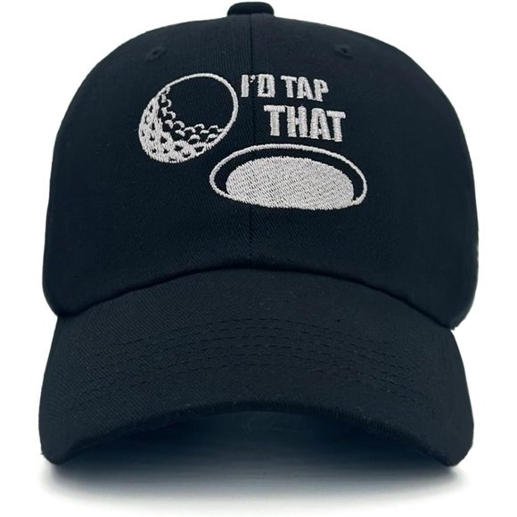 shiyou-I'd Tap Thats Sun hat Runners hat AllBlack Gifts for Grandma Golf HatFunny Embroidered hat, Black, One Size