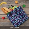 thumbnail image 4 of KLL Funny Skull Flower Pattern Aesthetic Tote Bag for Women Beach Bag Shopping Bags Shoulder Bag Reusable Grocery Bags, 4 of 5