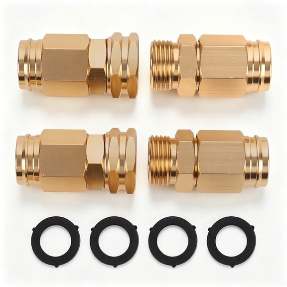 LLNC 5/8" Garden Hose Repair Fittings, Premium Aluminum Alloy Male & Female Hose End Mender, Heavy Duty Leakproof Water Hose Coupler Adapter, 2 Pack