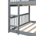 thumbnail image 2 of Harper & Bright Designs Full over Full over Full Triple Bunk Bed for Bedroom with Slide, Gray, 2 of 14