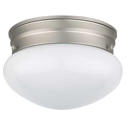 Luminance Sunset Lighting F3282-53-1-LED Flush Mount ? Acrylic White Opal ? With Satin Nickel Finish