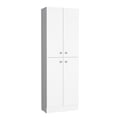 thumbnail image 3 of 11.8" Deep Freestanding White Kitchen Cabinet for Garage Tool Storage, 3 of 4