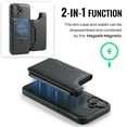thumbnail image 2 of Dteck for iPhone 16 Plus Magnetic Case with Detachable Wallet Card Holder, Compatible with MagSafe, RFID Blocking Credit Slots Kickstand Shockproof Phone Cover for Women Men,Black, 2 of 6