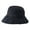 Black, variant on UDIYO Fisherman Hat Wide Brim Solid Color Foldable Sunscreen Bucket Hat Female Headwear