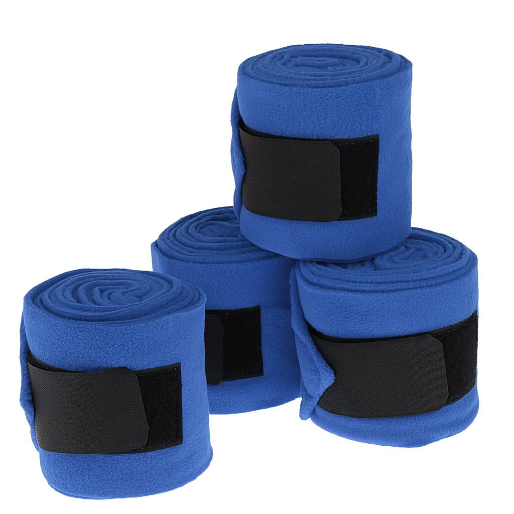 Wswqop 4 Pack Professional Equine Horse Tack Grooming Leg Wrap , for Men Women Outdoor Blue