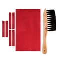 thumbnail image 1 of Deluxe 9 Pies Pool Table Felt + Bed And Rails Cepillo De Limpieza | Heavy Duty 9ft Pool Table Cloth + 6Pcs Rail Strips | Accesorios De De Bilr rojo Baoblaze Fieltro De Mesa De Billar, 1 of 8