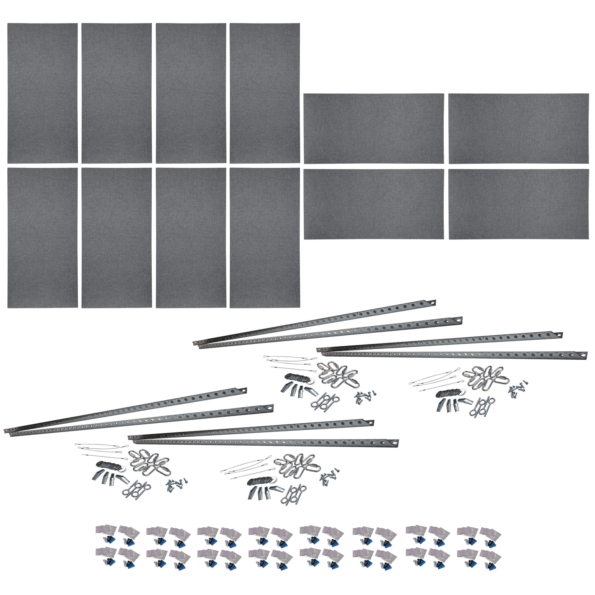 ATS Acoustics Home Office Residential Acoustic Treatment Room Kit Sound Absorbing Acoustic Panel 12 Pack for 250-380 Sq Ft (Charcoal)