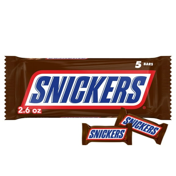 Snickers Fun Size College Basketball Milk Chocolate Candy Bars Bag - 5 pk / 2.6 oz