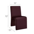 thumbnail image 4 of Modway Emory Upholstered Performance Velvet Dining Side Chair in Mulberry by Modway, 4 of 9