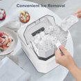 thumbnail image 3 of Auseo Portable Countertop Ice Maker, 26Lbs/24H, 9 Bullet-Shaped Ice in 8 Mins, with Handle/Ice Scoop/Ice Basket, for Home/Office/Bar/Party (White), 3 of 9