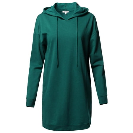 - FashionOutfit Women's Casual Over-Sized Loose Fit Tunic Drawstring Hooded Sweatshirts