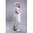 thumbnail image 4 of Disfraz de franela Kigurumi para adultos, disfraz de rata gris, pijama de una pieza para mujer o hombre, para fiesta de carnaval de Halloween, 4 of 4