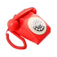thumbnail image 3 of Teléfono de escritorio con líneas fijas Retro, suministros de boda con cable, libro de antiguo Rojo Sunnimix Libro de Visitas Teléfono, 3 of 8