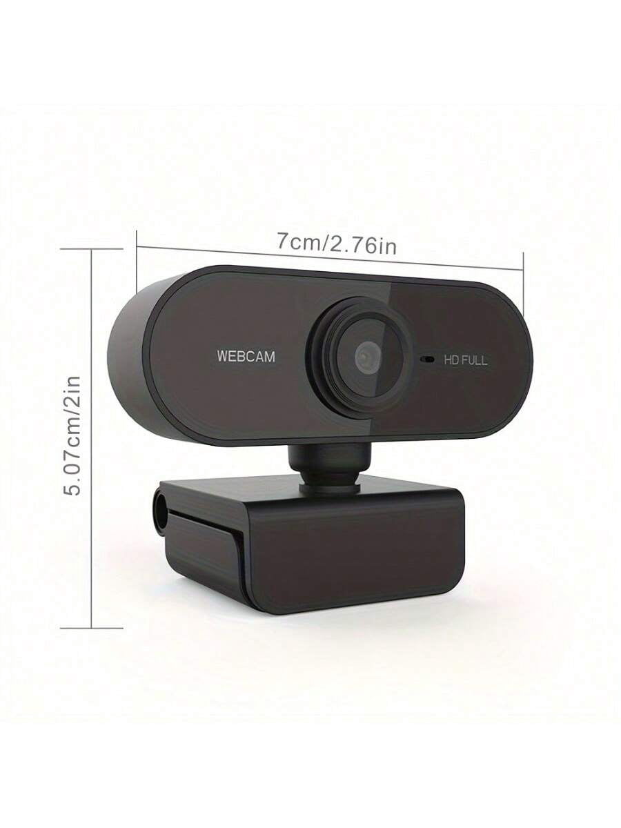 Full HD Webcam with Microphone - Plug & Play Wide Angle Conference Camera for Video Calls, Online Classes, Meetings