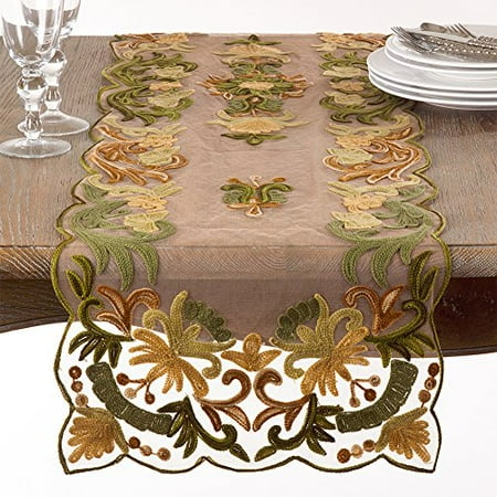 table runner woven saro lifestyle fennco x72 embroidered elegant floral colors styles alessandra inch dialog displays option button additional opens