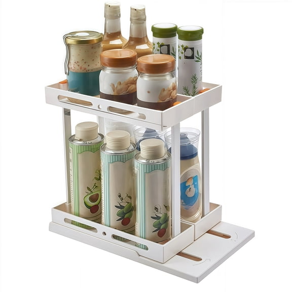 Versatile Rotating Pull-Out Storage Shelf Stylish Space Saver Home Organizer