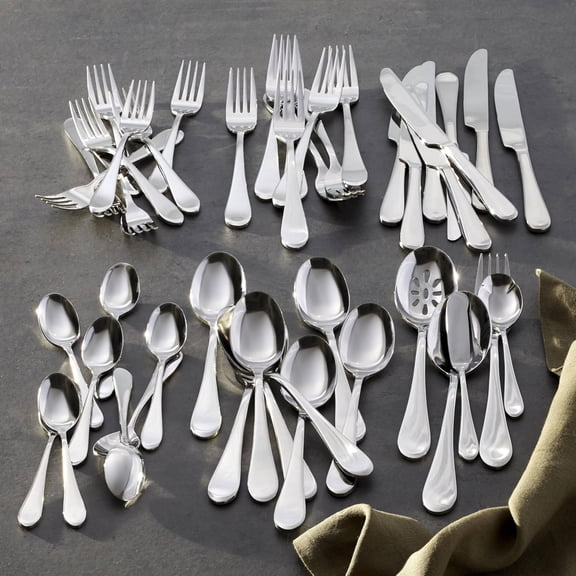 Icarus 45-Piece Flatware Set, Service for 8, Silver