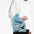 thumbnail image 2 of Unique Bargains 1 Pc Knitted Wrist Bag Cute Animal Pattern Gift Bag Blue, 2 of 5