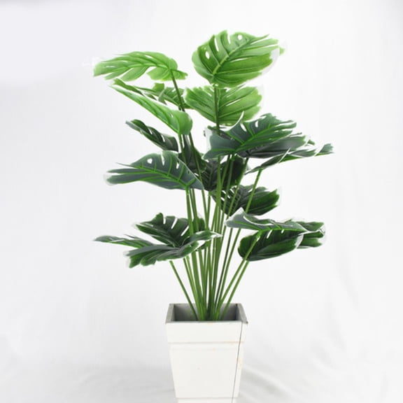 YOSADIER Green Artificial Monstera Leaves Plant Decor for Dining Table Study and Gallery Ambiance