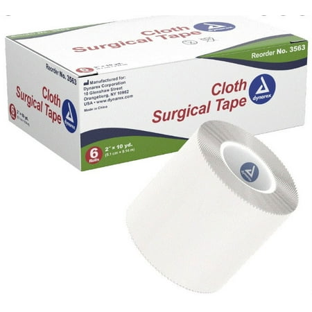 Dynarex Cloth Surgical Tape, Hypoallergenic, 2" x 10 yards, 72/cs