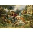 thumbnail image 2 of Vicente García De Paredes 18x14 Gold Ornate Wood Frame and Double Matted Museum Art Print Titled - Garden Party, 2 of 4