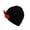 Black Hat Red Horns, variant on Child Devil Horn Hat Soft Knitted Beanie Cap with Horns Warm Winter Halloween Hat Hip Hop Cap for Indoor Outdoor