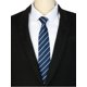 thumbnail image 4 of Corbata ajustable con cremallera INSPIRE CHIC para hombres, corbata de cuello para ocasiones casuales y formales, azul marino - 3 18.9" × 3.2", 4 of 4