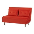 thumbnail image 2 of A&D Home Haru 48" Convertible Futon Chair, Velvet Red Orange, 2 of 9