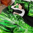 thumbnail image 4 of Castle Fairy Racing Car Twin Bedding Sets for Kids Teens,Black Green Bedding Comforter Set, 4 of 8
