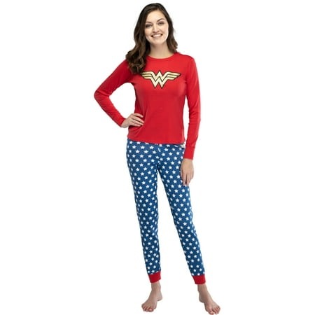 

Intimo Womens Wonder Woman Glitter Logo Pajama Set