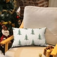 thumbnail image 3 of Christmas Pillow Covers 12x20 inch Set of 2 Christmas Tree Decorative White Throw Pillow Covers Winter Famliy Decoration for Home Couch, 3 of 6
