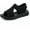 Black, variant on Sandals women's models summer breathable not tired feet thick bottom casual cross-border large size women's shoes half slippers mesh flat sandals