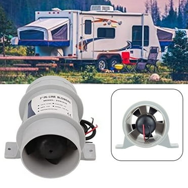 3 In 12V Inline Blower Marine Bilge Air Blower Compact for Vents Quiet Operation