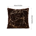 thumbnail image 3 of PEONAVET Velvet Decorative Throw Pillow Covers, 18×18 Soft Solid Square Cushion Case, Marble Pattern Pillow Case for Couch Sofa Bed Home Decoration（Coffee）, 3 of 6