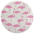 thumbnail image 3 of Flamingo Pattern Washable Round Rug -Circle Area Rugs for Nursery Bedroom, Vintage Non Slip Non Shedding Low Pile Carpet for Living Room Coffee Table Entryway, 3 of 6