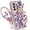 Purple, variant on for Samsung Galaxy Z Fold 6 Case,Cute Bling Glitter Sparkle Stunning Stones Diamond Rhinestone 3D Handmade Pearl Rose Flower with Wrist Lanyard Women Girly for Galaxy Z Fold 6 (Purple)