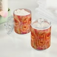 thumbnail image 2 of Yayeee 2 Pack Qtip Holder Bathroom Cotton Swab Canister with Lid Clear Dispenser Set, Pink Flowers, 2 of 6